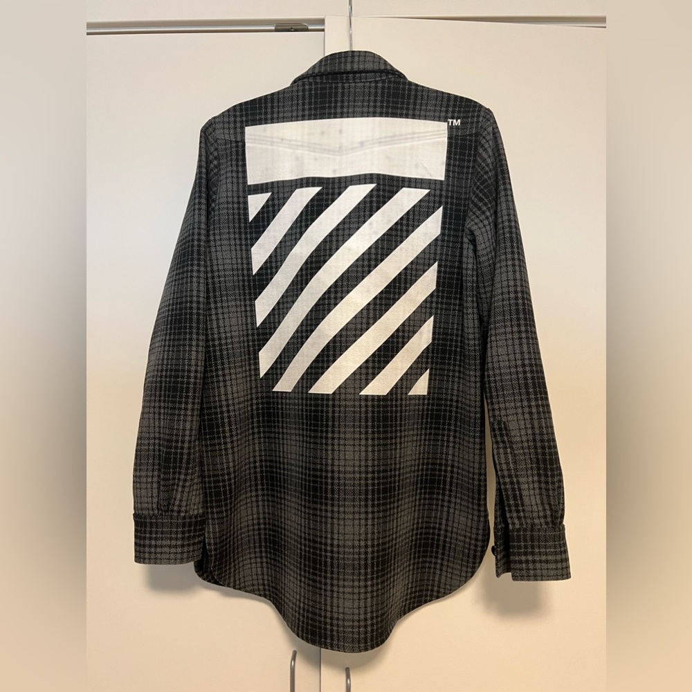 Off White gray shirt jacket